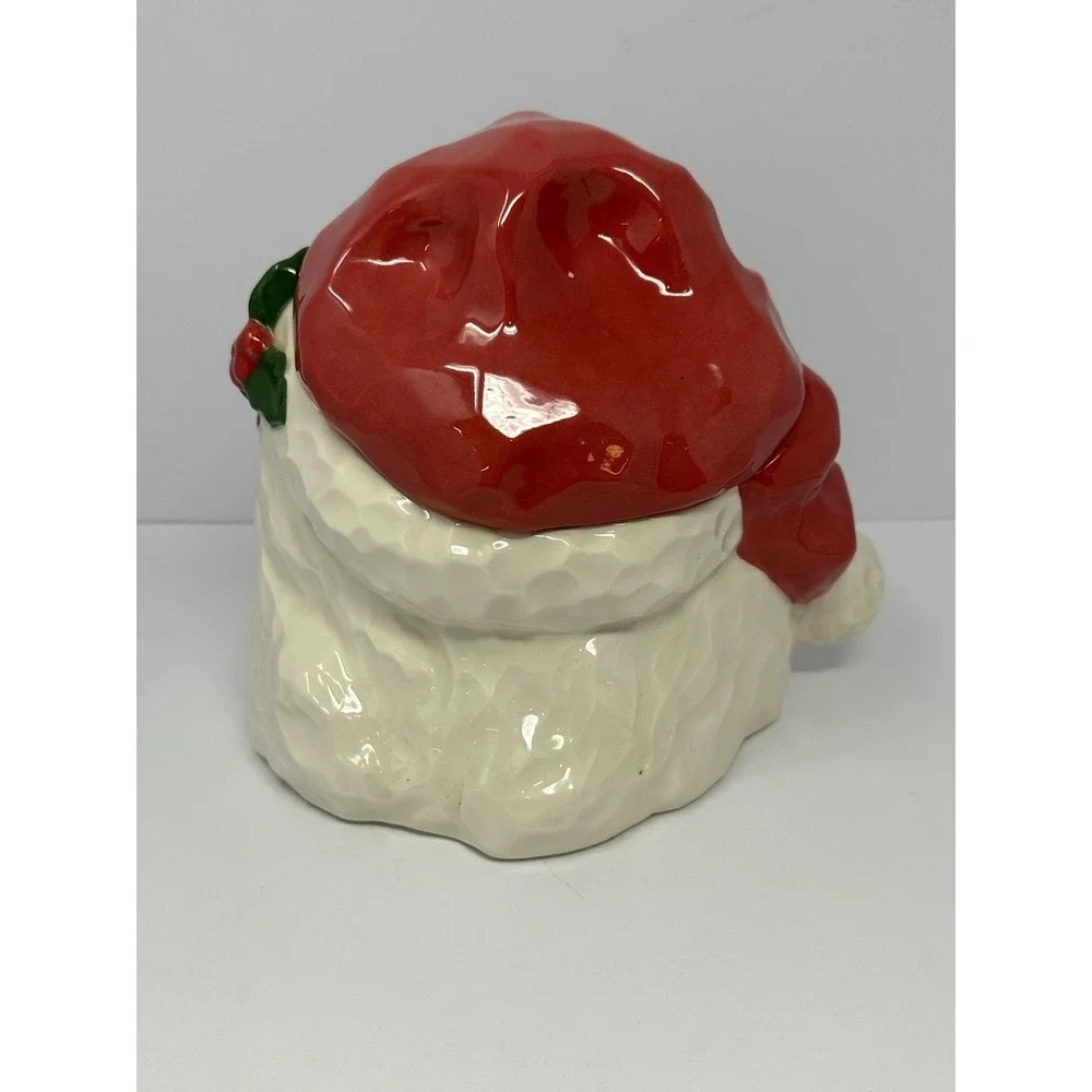 Vintage Christmas Santa Claus Cookie Jar Holiday A4